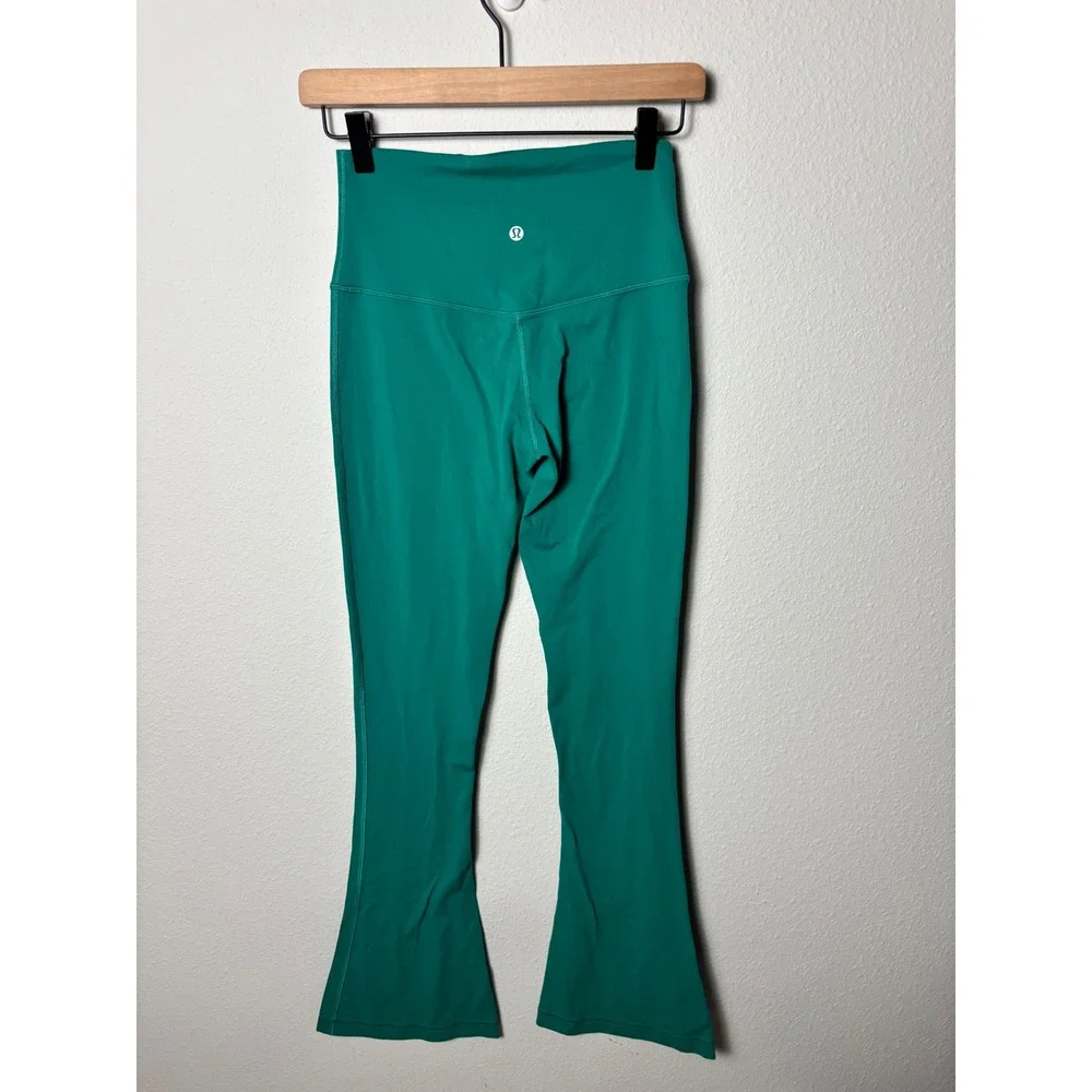 Lululemon Align High-Rise Mini-Flare Pant Regular Cascadia Green Size 6 LW5EUSS